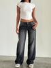 Jeans dritti in denim da donna di alta qualità europei e americani