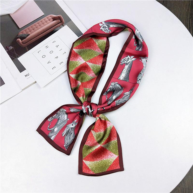 Pingjiao stil nou, primăvară și toamnă, decorațiuni profesionale, eșarfă mică de mătase, versatilă, eșarfă pentru femei, curea îngustă de păr lung, curea pentru geantă de cravată