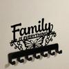Metal Key Holder Wall Mount 7 Hooks Rustproof Home Organization Kitchen Bathroom Storage