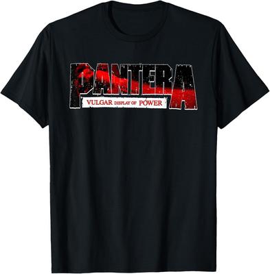 Pantera Official Vulgar Display Of Power Logo Red T-Shirt