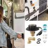 Easy To Install Marine Motorhomes Boat And Trailer Water Inlet Flange With Protective Brass Check Valves And Hose Elbow