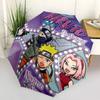 1 PC Automatic Folding Umbrella - Naruto Sasuke Rivals Pattern Portable Foldable Design With 8 Ribs Christmas Birthday Gifts
