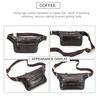 Black Angel Head Layer Cowhide Multi Layer Men's Waist Bag Mobile Fashion Street Trend Men's Chest Bag
