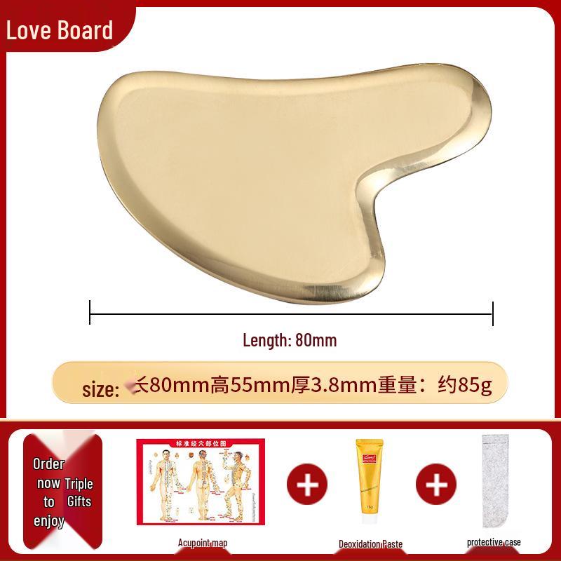 Pure Brass Gua Sha Little Dolphin Face Massage Board
