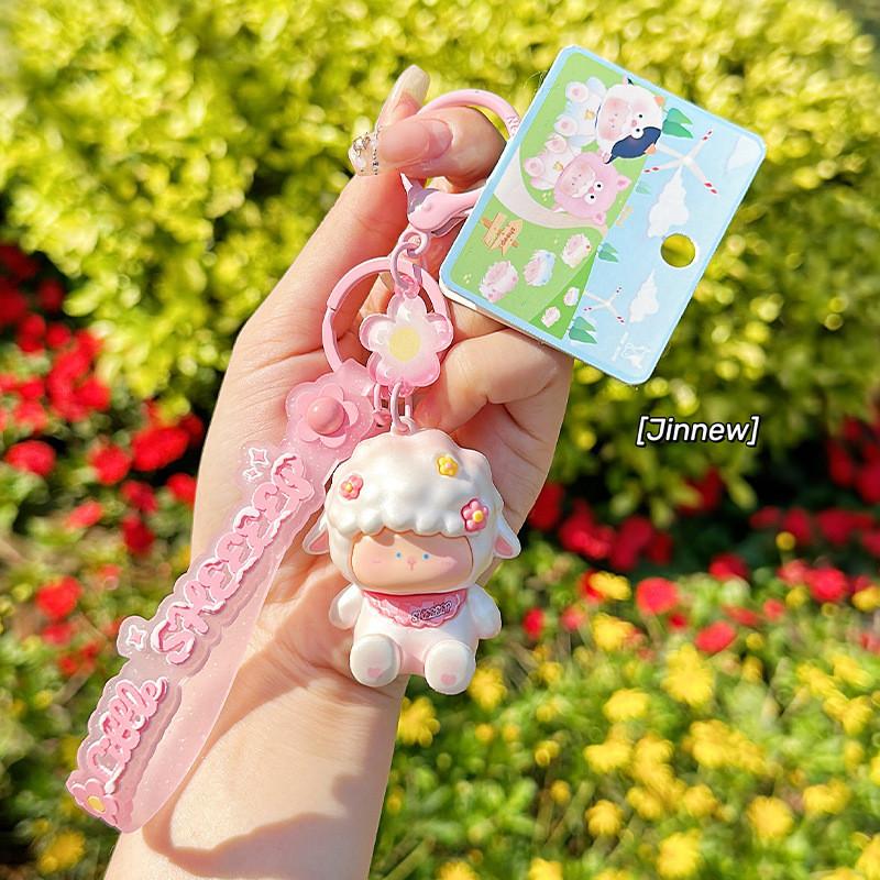 Small Pull Sheep Out Animals Plush Pendant With Pull Cord For Gift Kids