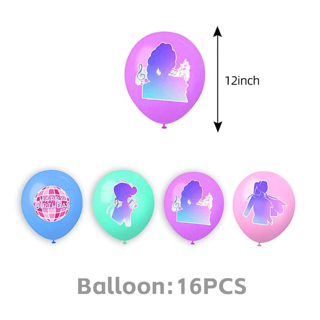 KPOP Demon Hunter Girl Group Party Supplies Set: Plates, Balloons, Decorations for Kids' Birthdays