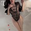 Sex underwear pure desire stepmother wide-sleeved lace one-piece underwear hip perspective husband and wife mood robe uniform