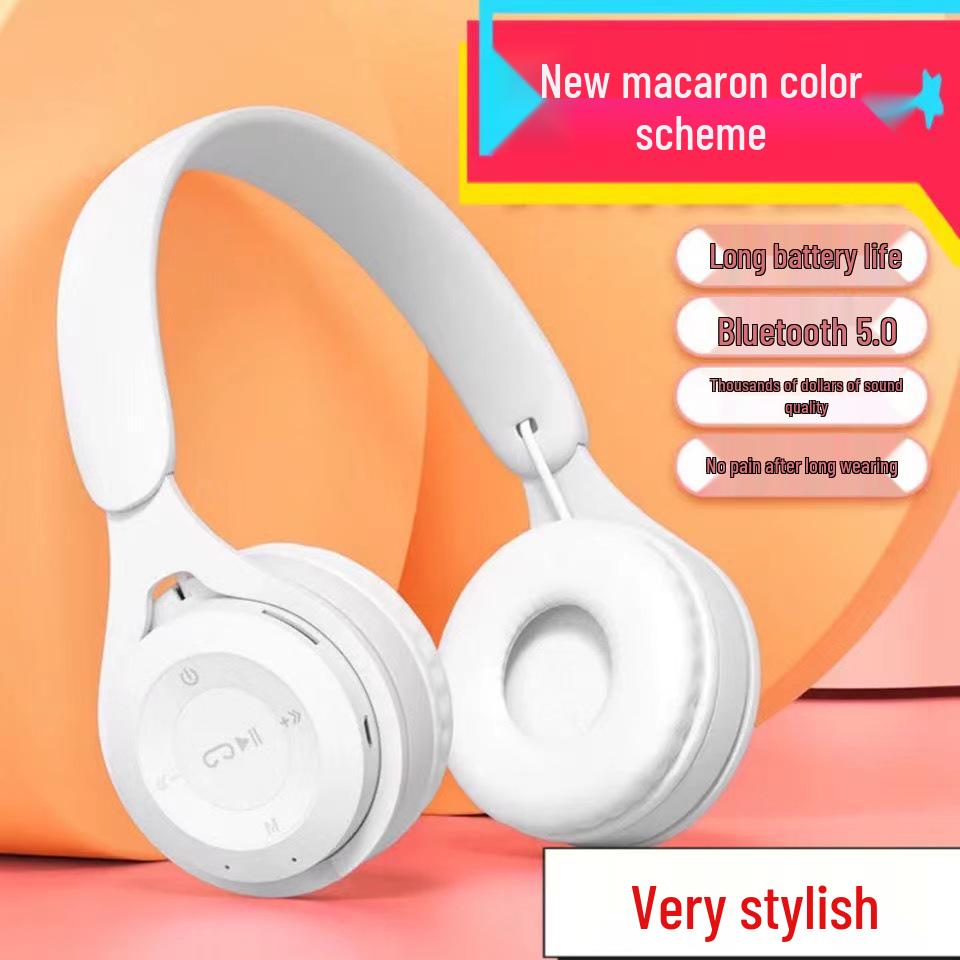 Y08 Over-Ear Bluetooth Headphones, Macaron Folding Design