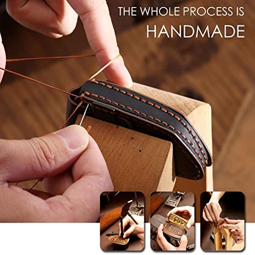 Étui en cuir pour clé de voiture intelligente, télécommande d'entrée sans clé, Compatible avec Dodge RAM 1500 2019-2022, noir, 4 boutons