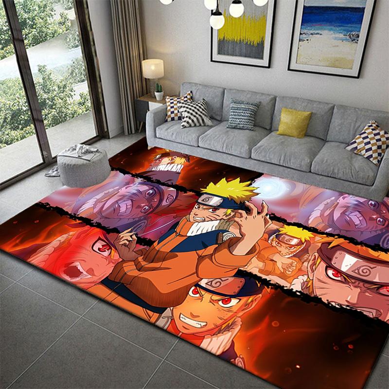 Naruto Anime High Contrast Print Area Rug Non-Slip Durable Mat for Home Decor