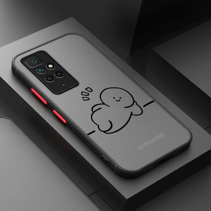 Cute Stickman On The Toilet Case for Xiaomi Redmi Note 9 10S 13 8Pro 10 Pro 12 Pro Plus 9S 12S 8T 12 Pro Phone Shockproof Cover