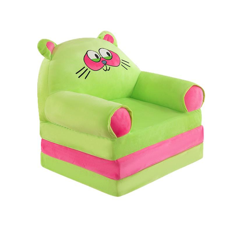 Foldable Three-Fold Cartoon Sofa for Kids: Lazy Baby Seat & Tatami Nap Sofa