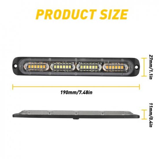 4 Stück LED Stroboskop Blinkendes Gefahren-Stopp-Signal Nebelscheinwerfer Lauflicht Warnleuchten