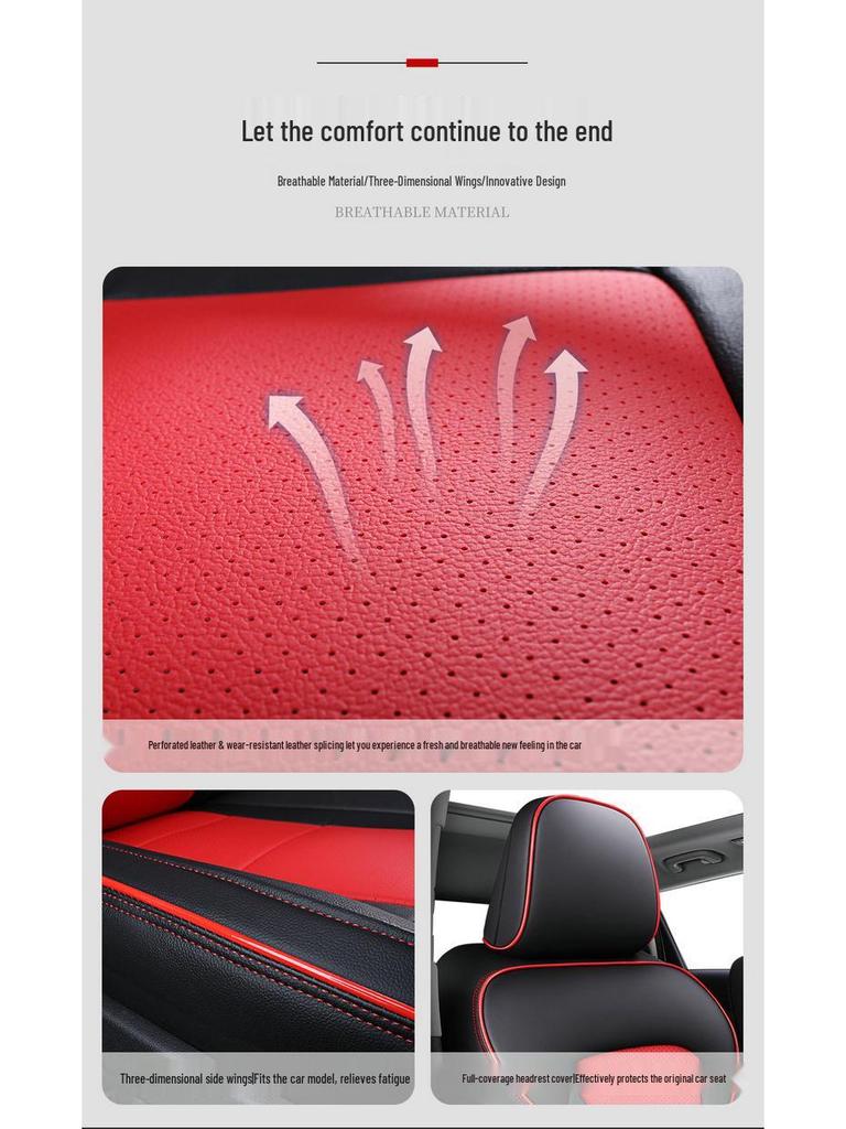 Full Surround Five-Seat Car Cover - Genuine Leather, All-Season Cushion for Any Model