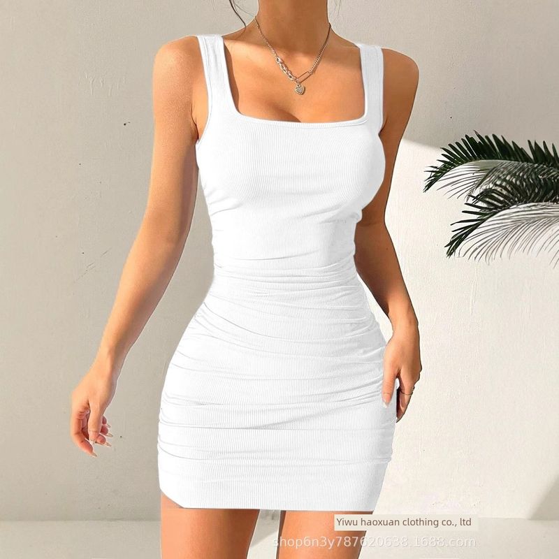 2025 Amazon New Summer Women's Clothing Elegant Commuter Style Slim-Fit Strap Dress Women's Summer High-End Dress