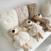 Kids Winter Thick Plush Scarf Cute Cartoon Bear Girl Warm Cross Neck Soft Fluffy Texture