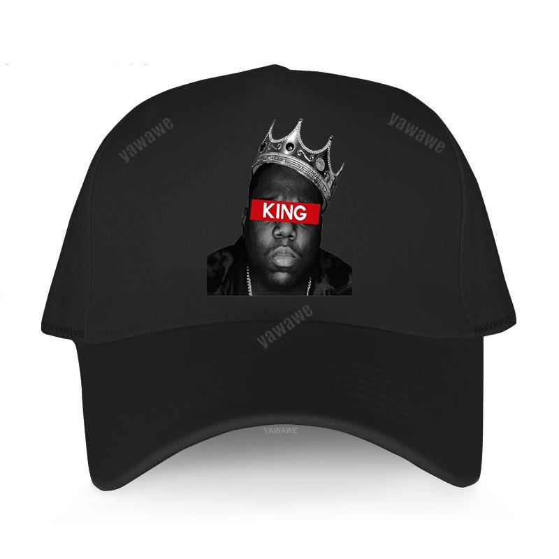 

чоловіки Бейсболка хіп-хоп капелюхи Biggie Smalls Hip Hop King Crown Gangsta Rap BIG. Жіноча шапка з коротким козирком Music Star Fashion Adjustable
