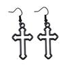 Cross Dangle Earrings Minimalist Gothic Christian Symbol Drop Earrings Girl Jewelry