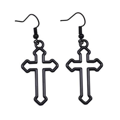 Pendientes Colgantes de Cruz Minimalistas Góticos Símbolo Cristiano Pendientes Largos Joyería para Niña