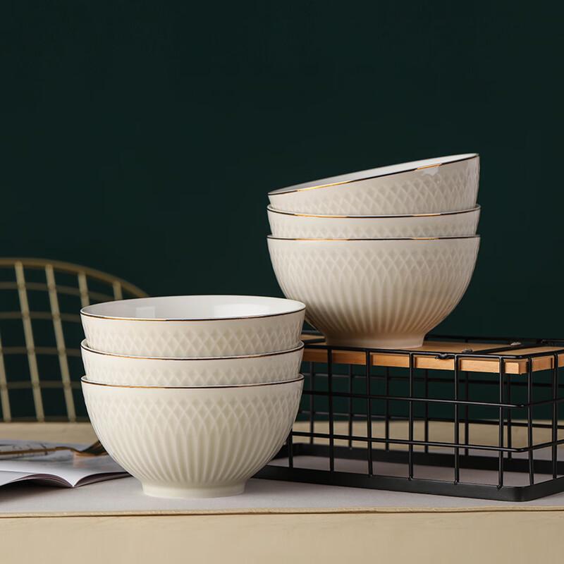 Jingdezhen Ceramic 6-inch Noodle & Soup Bowl Set