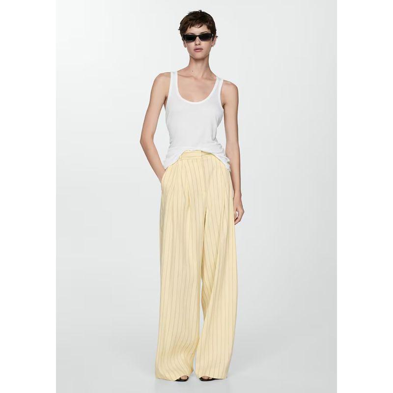 Clothing Basic Style Inner Rib Pure Cotton U-Collar Semi-Transparent Tank Top Sleeveless T-shirt Women's Organic Cotton Xinjiang Long-Staple Cotton