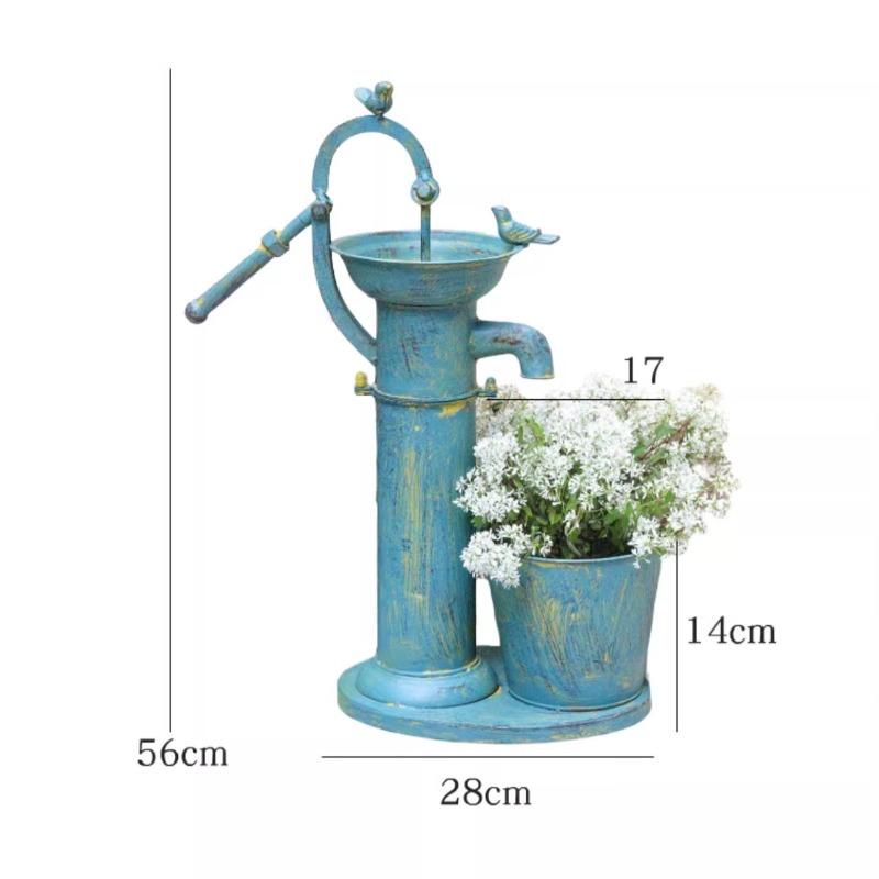Wrought Iron Outdoor Floor Planter - Rust-Resistant Garden & Patio Decor Stand for Large Plants, Flowers, Creative Balcony