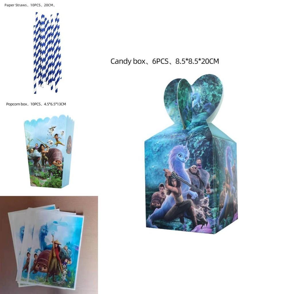 Raya e o Último Dragão Artigos de Festa Encantadores Utensílios de Mesa Pratos Copos Faixa Toalha de Mesa