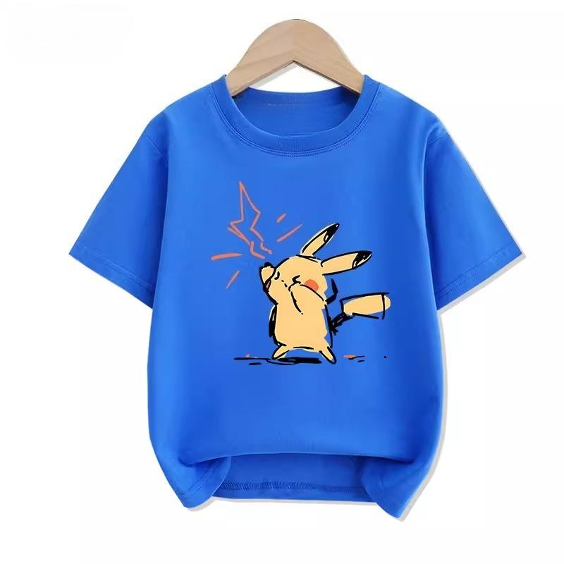Детская футболка Potdemiel Summer New Pikachu 160 blue