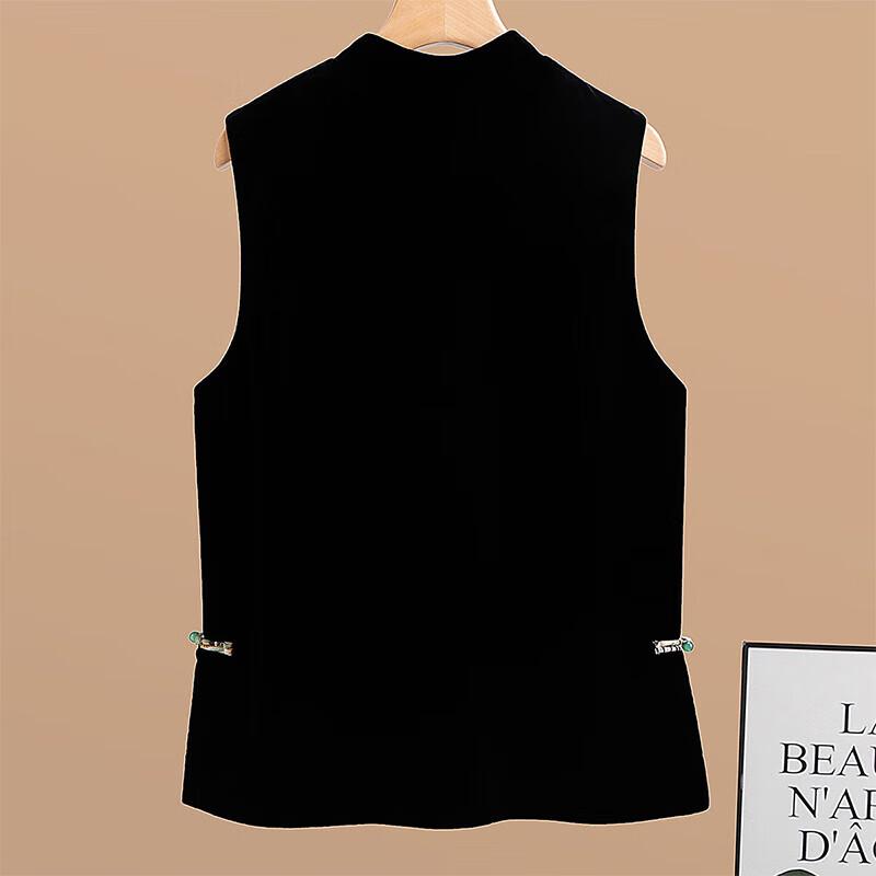 Sibaisha New Chinese Style Embroidered Short Vest