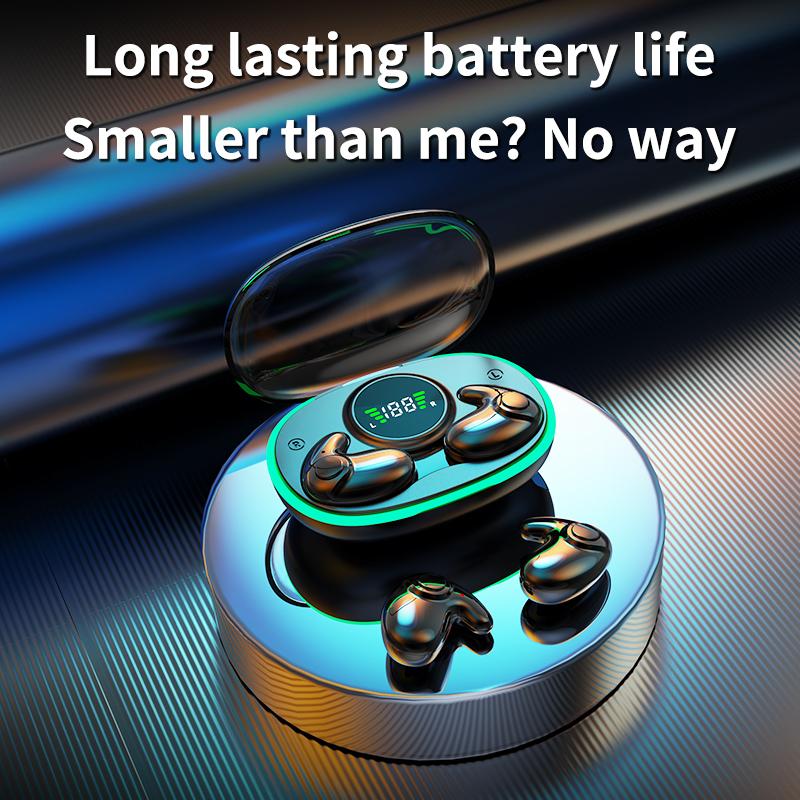 Bluetooth 5.3 Earphones Invisible Sleep Earbuds Mini Wireless Headphones  Waterproof Noise Reduction Touch Control Headsets