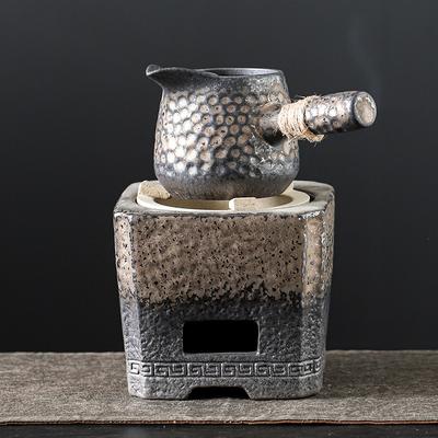Stoneware for Home Stove Tea Maker with Filter Side Handle Pot Japanese Style Charcoal Fire Tea Stove Teapot Tea Warmer Stove