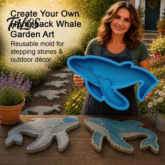 Garden Stepping Stone Form Ocean Themed Silicone Mold for DIY Patio Walkway Path Decor, Reusable Concrete Animal Animals Casting Mold, Sea