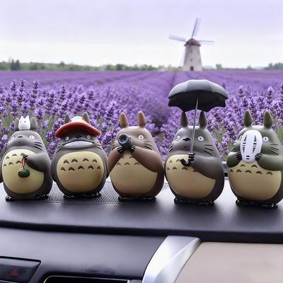 5 Stück Anime Cartoon Totoro Figur Statue Set Niedliche Raumdekorationen Kawaii Mode Kinderspielzeug Sammlerstück Kindergeschenk