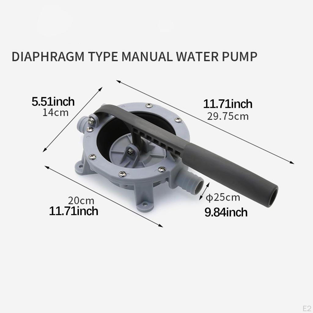 Diaphragm Hand Bilge Pump Manual Lightweight Non Slip Handle Water Transfer Professional