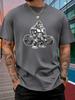 Unisex Crew Neck Cotton T Shirt Muscular Gorilla Barbell Print Short Sleeve Tops Loose Fitness Casual Summer Tees For Young Male