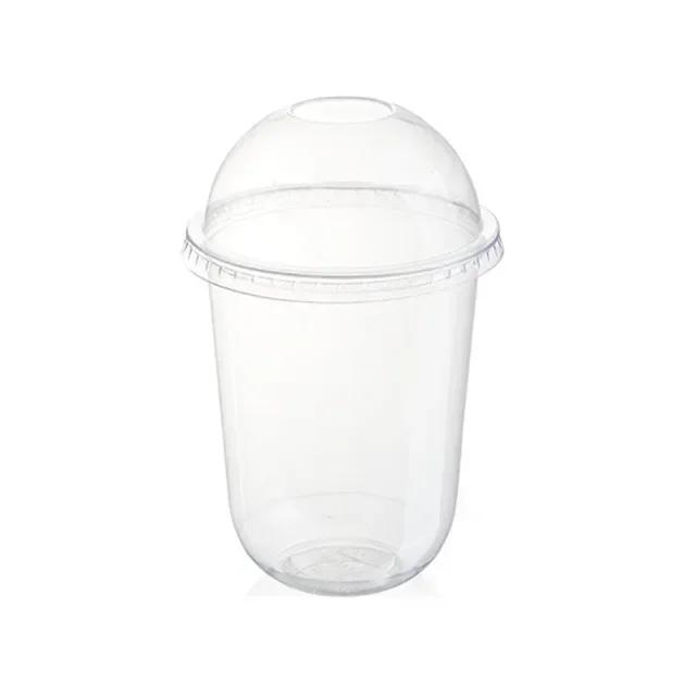 50 pezzi Coppette per budino con coperchi Scatole di plastica Gelato Mousse Dessert Picnic Festa Imballaggio Coppette da dessert con coperchio