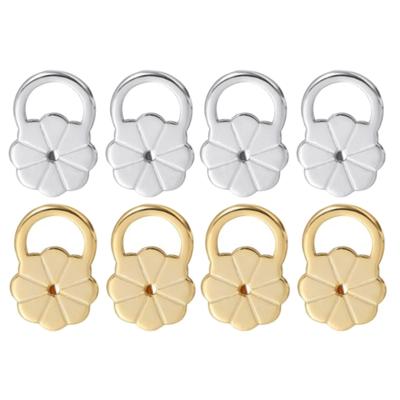 Flower Shape Earring Lifters for Heavy Studs Functional Attachment with Locking Closure Ear Backs Stopper for Studs