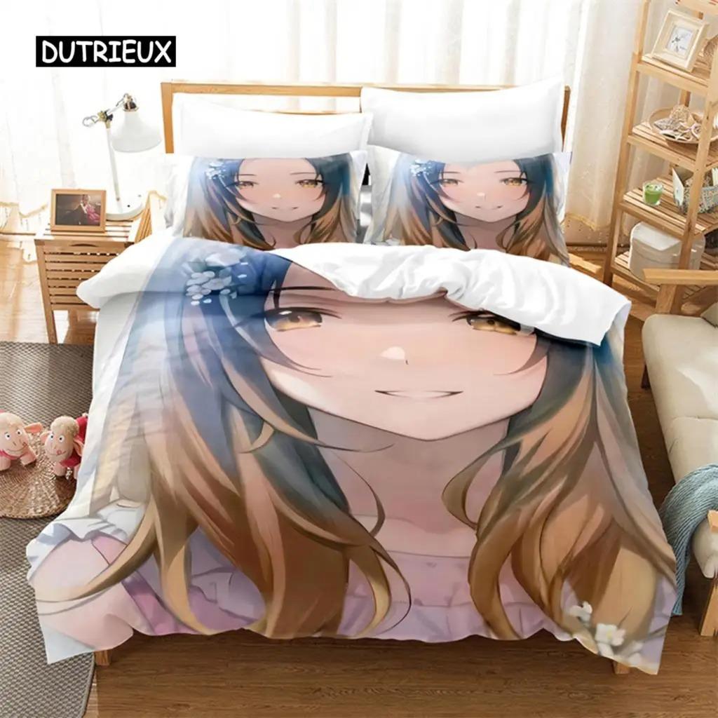 Anime Girl Bedding Set Duvet Cover Set 3d Bedding Digital Printing Bed Linen Queen Size Bedding Set Fashion Design