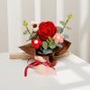 1PC Puff Permanent Rose Valentine's Day Knitted DIY Artificial Flower Gift Handmade Elegant Bouquet Romantic