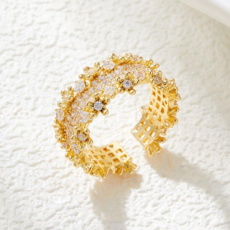 

Новое легкое роскошное высококачественное кольцо с эффектом звездного неба, нишевое и уникальное кольцо на указательный палец