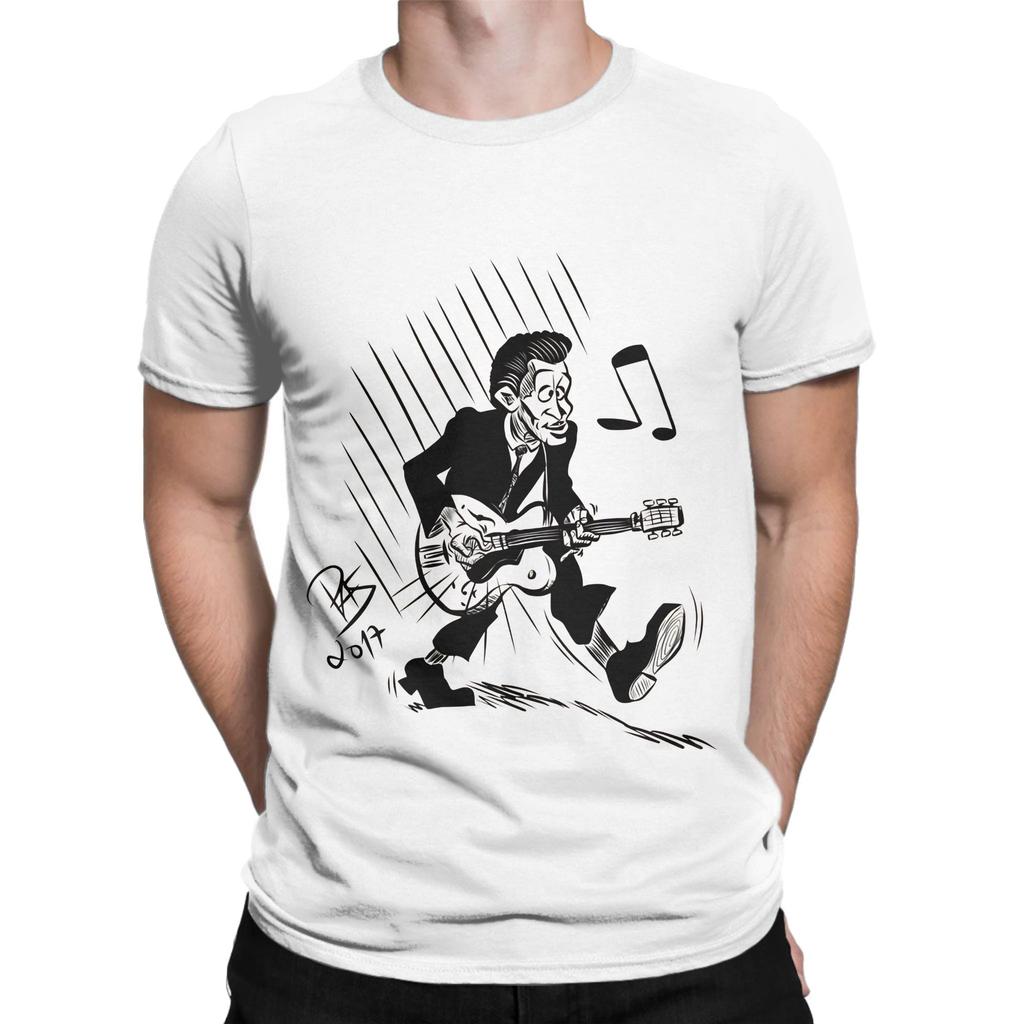 Chuck Berry caricature Funny Graphic 100 Cotton TShirt Chuck Berry Tees Tops For Unisex