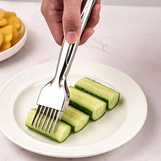 Stainless Steel Green Onion Slicer Multi-Blade Herb Scallion Cutter Shredder with Long Handle Vegetable Chopper Garlic Shredding Tools Kitchen Gadget