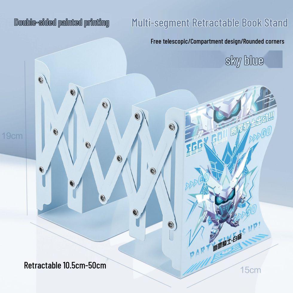 Eggy Party Knight of Judgment Desktop Organizer: Retractable Folding Bookshelf & Book Clip