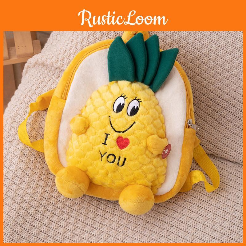 Backpack Pineapple Turtle Schoolbag Children Cartoon Stuffed Plush Toys
