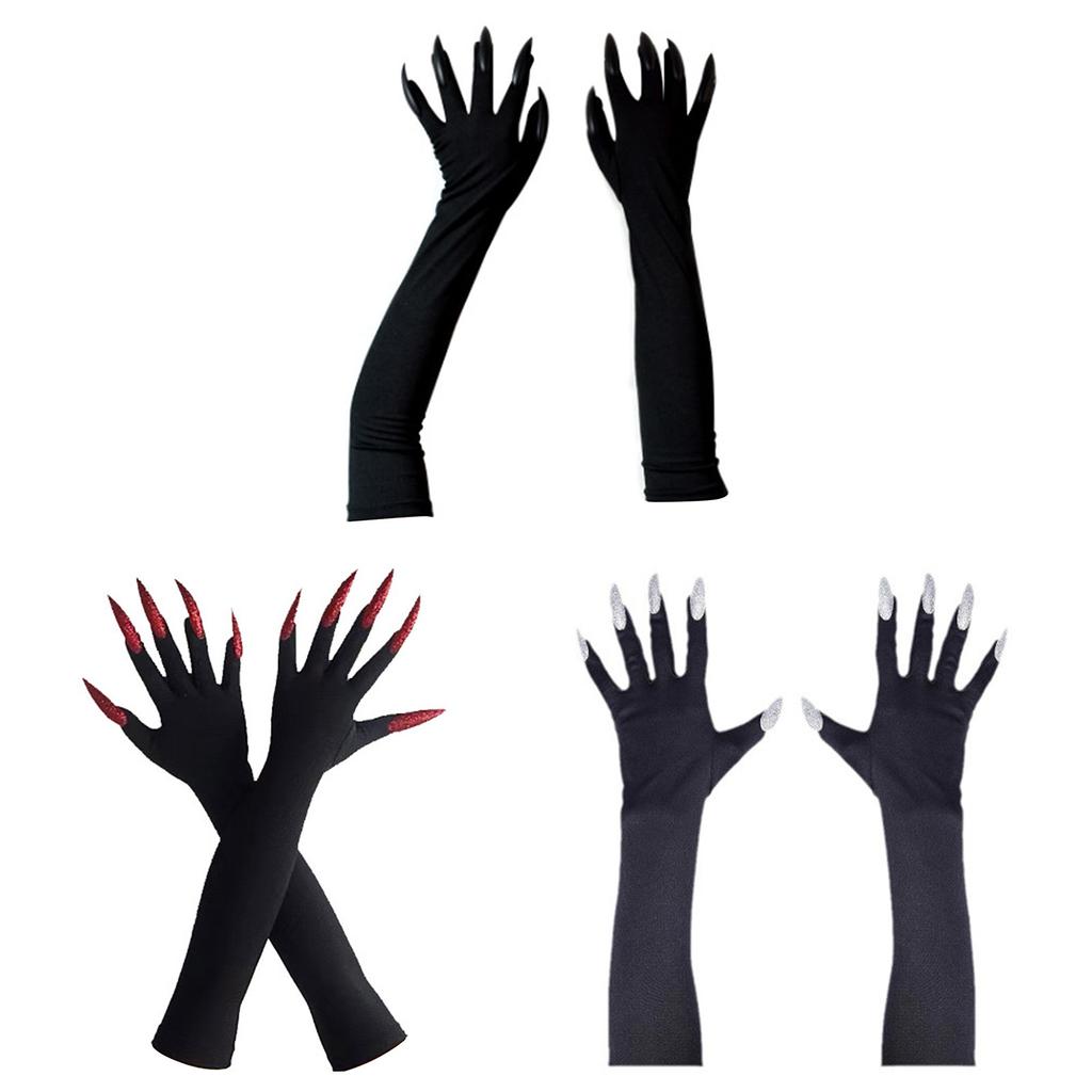 Halloween Costume Gloves Make Up Short Mittens Wolf Claws Comfortable Handwear for Spooky Parties Costume Accessories
