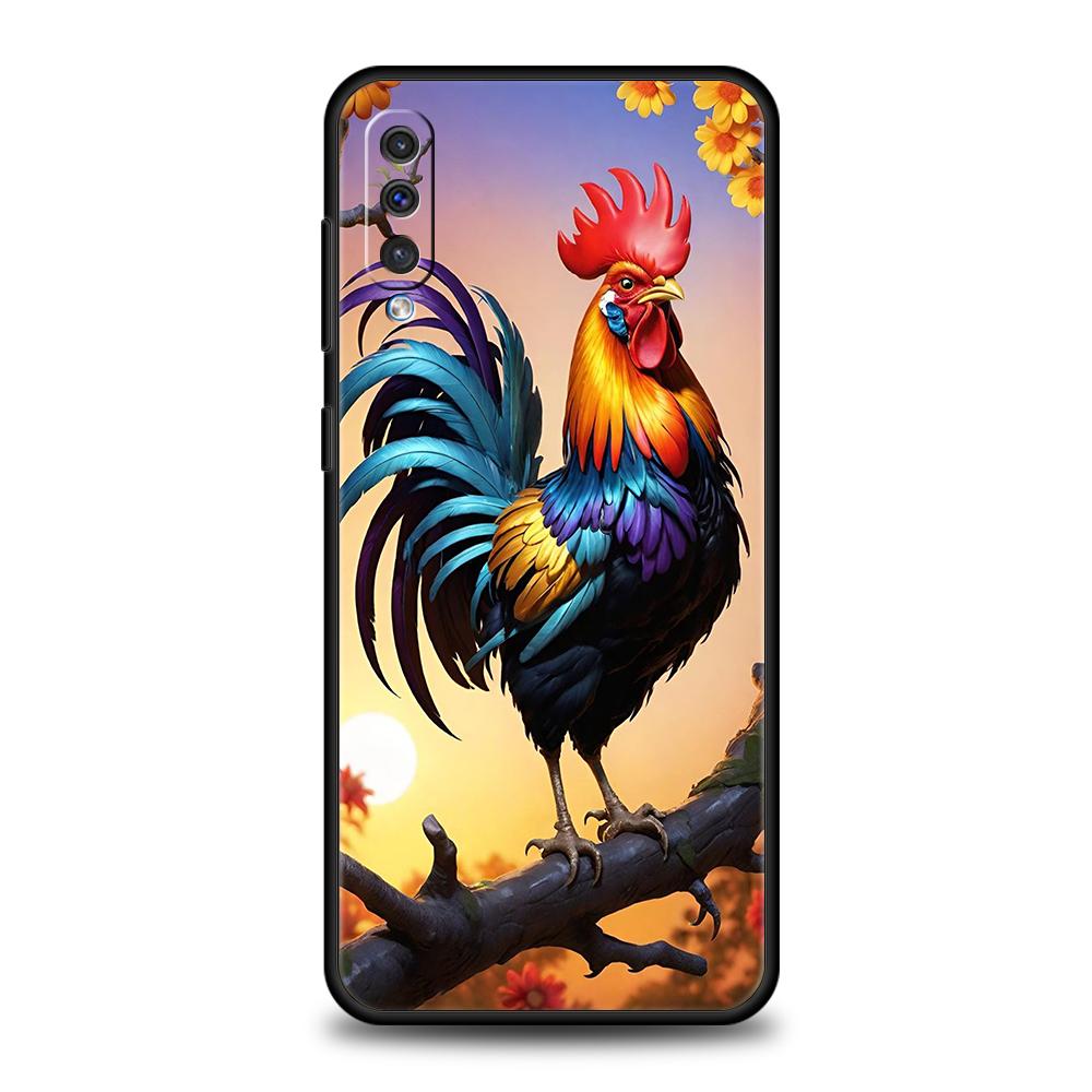Cock Rooster Chicken Phone Case for Samsung Galaxy A24 A13 A53 A73 A33 A22 A12 A02 A03 A05 A70 A50 A10 A20 5G Soft TPU Shell Bag