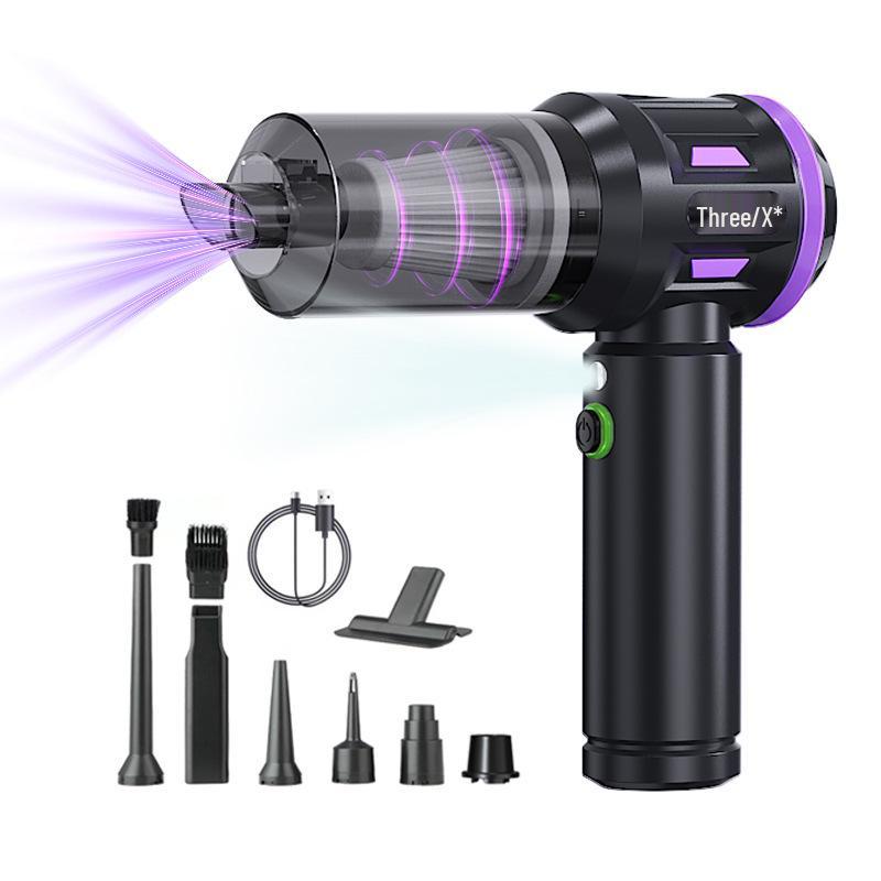 4-in-1 Handheld Car Vacuum: Brushless Motor, Electric Duster, Vacuum Pump & Inflator