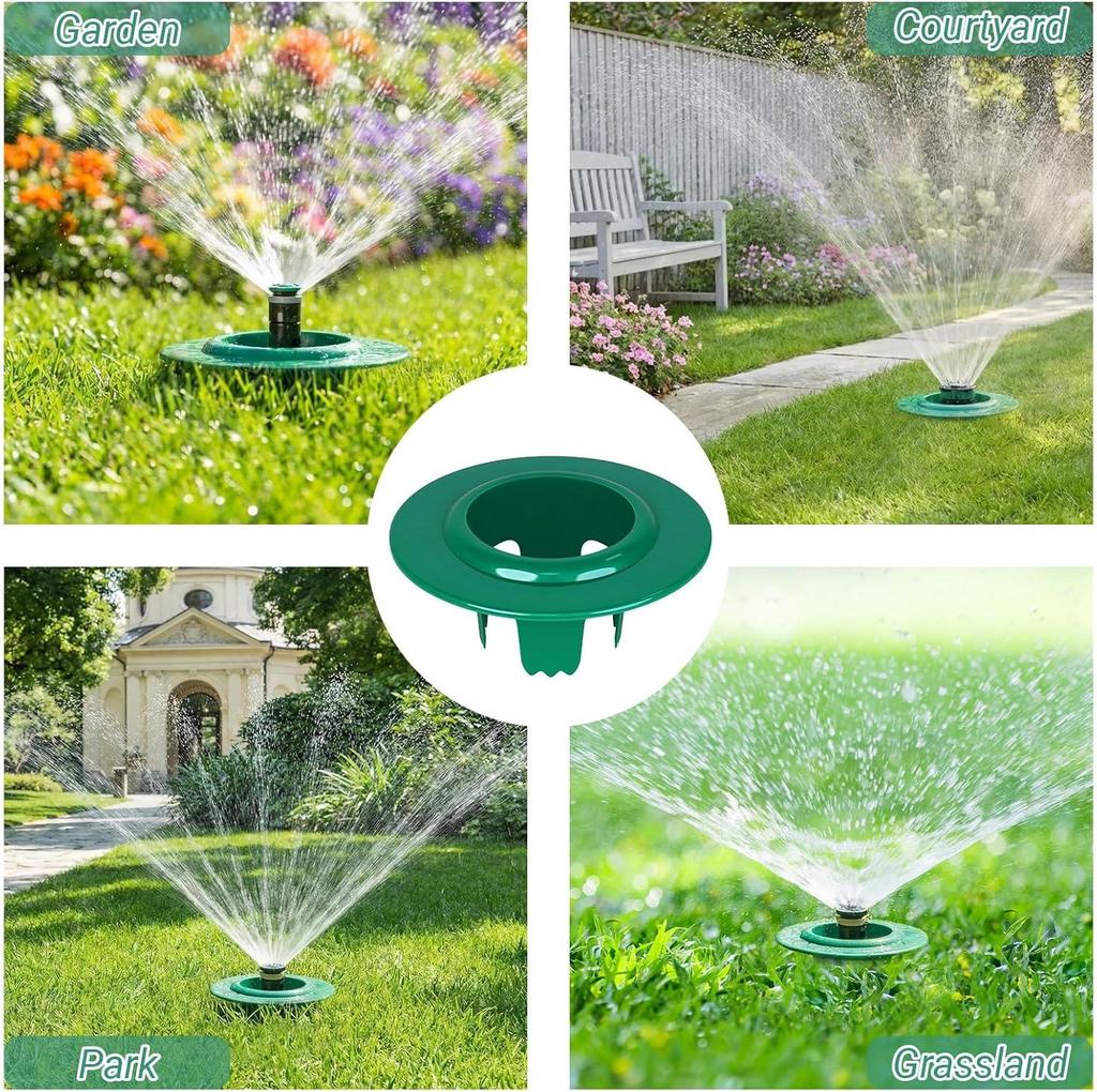 Sprinkler Head Protector 6pcs Adjustable Depth Irrigation Sprinkler Spray Guard for Lawn Yard Garden Backyard Porch Farm Country