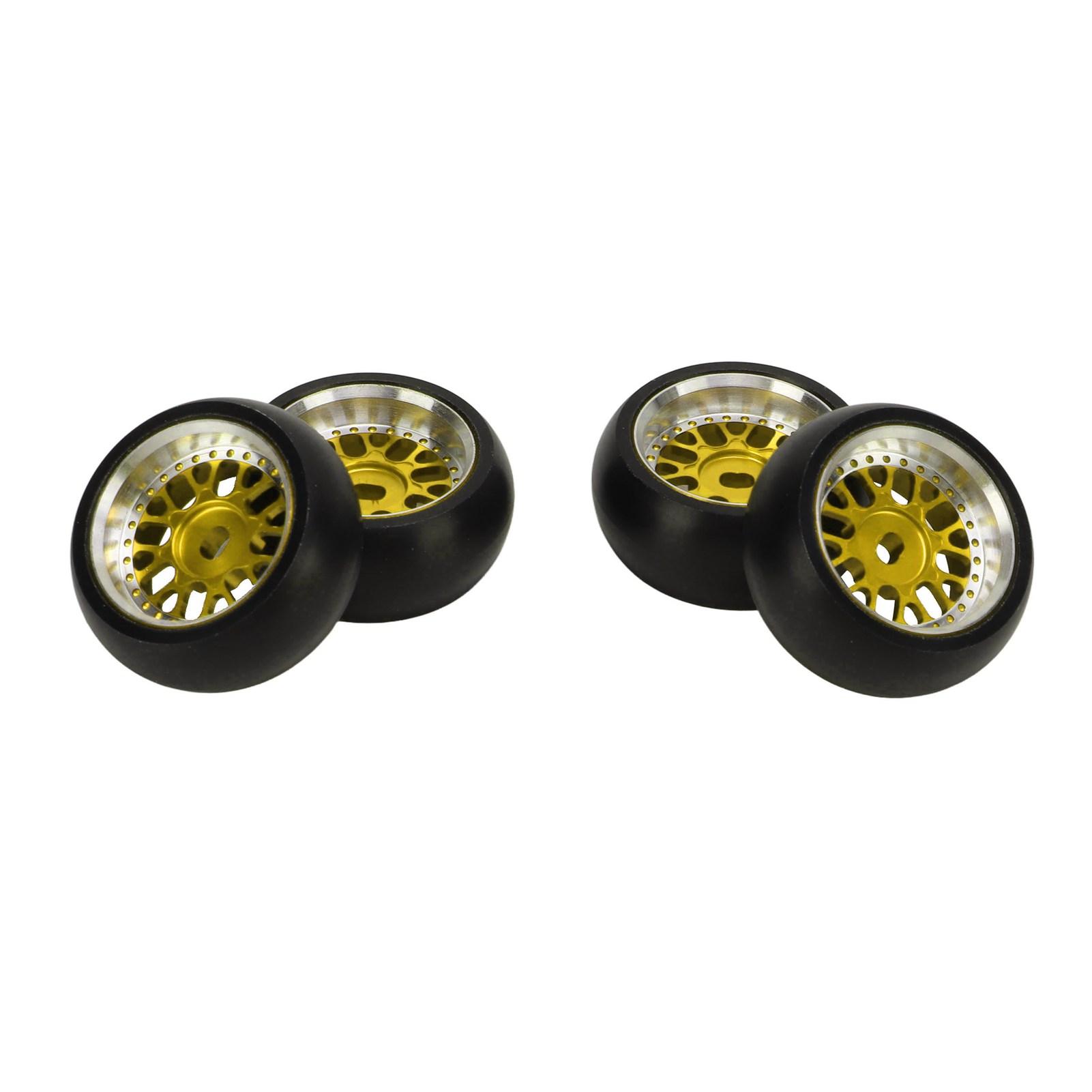 

4pcs 16 Pairs RC Tire Aluminum Alloy Improving Stability Glossy for 128 RC Drift Tire for K969 for