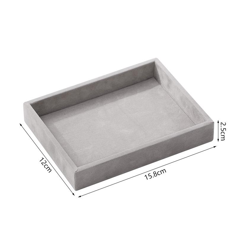 Velvet Jewelry Display Tray Case Stackable Exquisite Jewellery Holder Portable Ring Earrings Necklace Organizer Box S